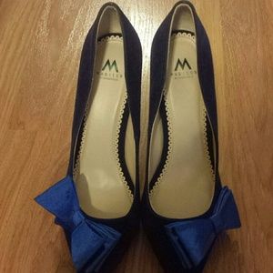 Blue Suede Pumps